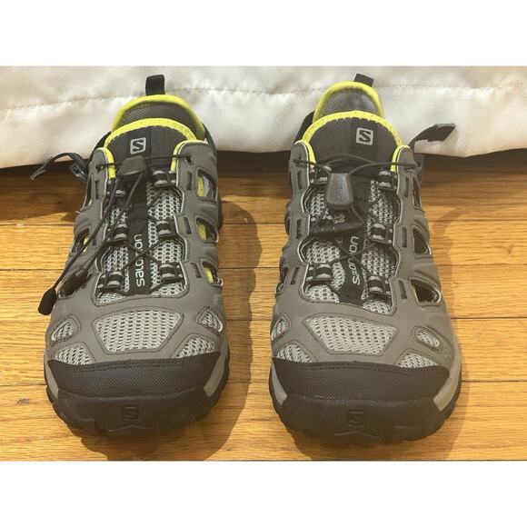 Salomon Other - Salomon Men's Hiking Shoes Size 7.5 USA Contagrip Outsole Grey & Yellow